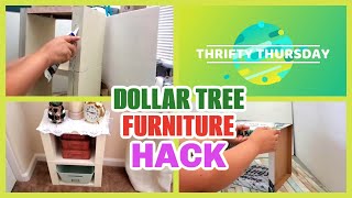 DIY DOLLAR TREE 2TIER ORGANIZER OR WOODEN SIDE TABLE  DOLLAR TREE DIY WOODEN FURNITURE HACK [upl. by Otrebilif]