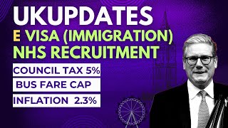 UK UPDATE E Visa amp NHS Recruitment ImmigrationCouncil Tax Bus Fare and Inflation 23 UK Malayalam [upl. by Madeleine]