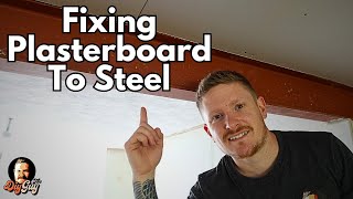 How to Plasterboard a Steel Beam  The Easiest Method Out There [upl. by Sitnik]