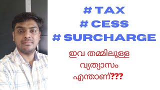 Tax Cess and SurchargeFinLitMalayalam [upl. by Acinorev653]