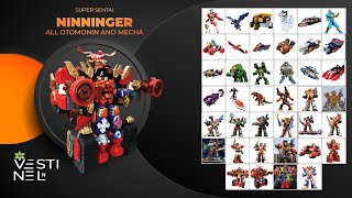 Ninninger All Otomonin and Mecha [upl. by Epolulot]