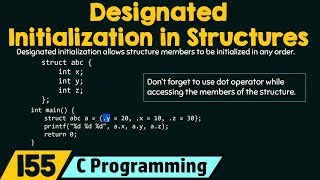 Designated Initialization in Structures [upl. by Denyse]