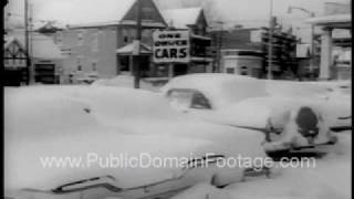 December 1963 Winter Snow Storms Public Domain Footage Newsreel wwwPublicDomainFootagecom [upl. by Annis]