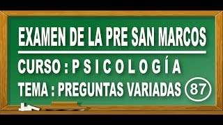 REPASO DE PSICOLOGÍA  EXAMEN PRE SAN MARCOS DE PERÚ [upl. by Durrett]