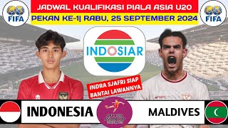 Jadwal Timnas Indonesia Vs Maladewa U20  Kualifikasi Piala Asia U20 2025 [upl. by Carroll]