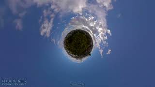 Cloudscape 010 Tiny Planet  February 2 2024  360 Timelapse [upl. by Erual]