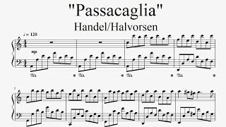 quotPassacagliaquot – HandelHalvorsen piano sheet music [upl. by Iredale]