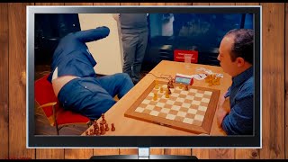 Chess Rage  Player fell off the chair after blunder Teclaf vs Petrosian Blitz Championships 2021 [upl. by Roselle416]