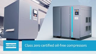 Atlas Copco  Class zero certified oilfree compressors  Maximum reliability no contamination [upl. by Ssitruc]