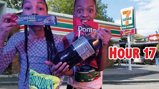 Eating Only GAS STATION FOOD For Twenty Hours 🤮 [upl. by Ahsita]