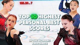 Top 10 highest personal scores in figureskating  Luxlutzx  Free skate [upl. by Ardnekal]