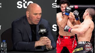 Dana White reacts to Robert Whittaker KO Ikram Aliskerov at UFC Saudi Arabia [upl. by Gerson804]