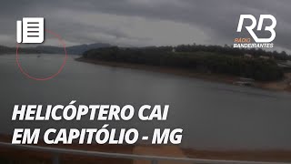 Helicóptero cai na região de Escarpas do Lago em Capitólio [upl. by Garald375]