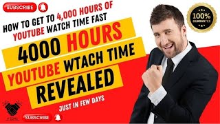 How to Complete YouTube Watch Time With Free Software  How to Complete 4000 Hours Watch Time Fast🔥💯 [upl. by Eimmit]