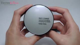 TESTERKOREA HOLIKAHOLIKA Face 2 Change Volume Fit Strobing Pumping Foundation [upl. by Atekan]