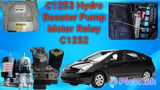 C1253 C1252 Hydro booster Pump Motor Relay Malfunction Prius 2006 [upl. by Eillil]