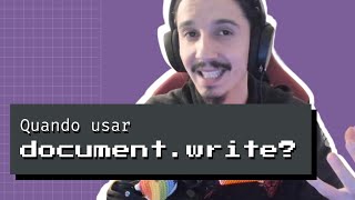 Quando usar o documentwrite [upl. by Leugimsiul]