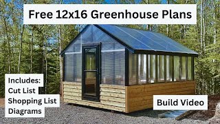 Free Greenhouse Plans Build Video [upl. by Skantze]