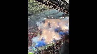 Germany 🇩🇪 2 league pyro Magdeburg away again FC Köln 🇩🇪 football ultras bundesliga [upl. by Retsub446]