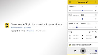 How to transpose pitch shift music in Spotify YouTube in your Chrome browser [upl. by Murdock]