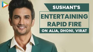 Sushant Singhs BLAZING Rapid Fire On Virat Kohli  Alia Bhatt  Mahendra Singh Dhoni [upl. by Anirtek]