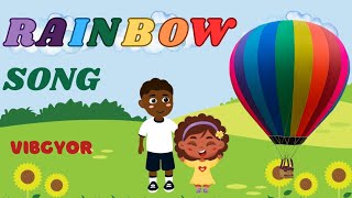 Learn Rainbow ColoursVIBYOR method Rainbow Song2024 New kids rhymes [upl. by Lyrret]