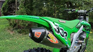 PRO CIRCUIT Ti6 PRO EXHAUST  2023 KAWASAKI KX250  COLD START amp LOUD REVS [upl. by Siusan]