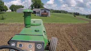 Oliver 2255 disking wheat stubble 72420 [upl. by Ingram]