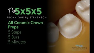 All Ceramic Crown Prep in 5 Minutes The 5x5x5 Technique [upl. by Adnahsat]