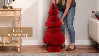 Foldable Honeycomb Paper Christmas Tree [upl. by Lletniuq]