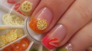 Easy Fruit Nail Art [upl. by Ahsyla]