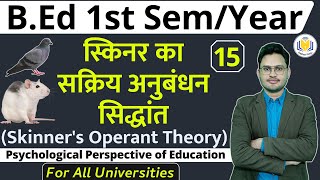 Skinner Operant Theory स्किनर का सक्रिय अनुबंधन सिद्धांत  bed sem or yearly classes [upl. by Notnel]