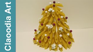 Choinka z makaronu Christmas tree with noodles DIY [upl. by Nelsen753]