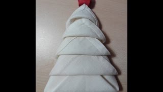 Como hacer un árbol de navidad con una servilleta Origami3 [upl. by Mountfort]