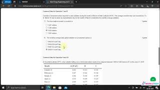 NPTEL Solar Energy Engineering and Technology Week3 Assignment3 Solution JULY 2024 [upl. by Auqined]