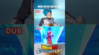 Sub or Dub sparkingzerogameplay dbz anime goku vegeta [upl. by Aviv665]