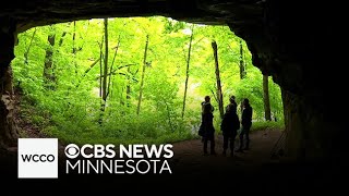 Video shows hidden caves once used by Native Americans Swedish immigrants and cattle thieves [upl. by Ahsel]