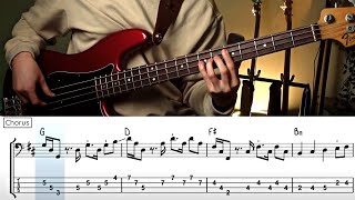 Hotel California Bass Lesson with Tab amp Backing Track [upl. by Cathee]