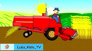 Fermierul Care Lucrează Pe Câmp Cu Tractorul Şi Combina  Desene Animate Pentru Copii [upl. by Han]