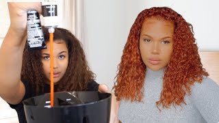 Going from Dyed Dark Brown Hair to Ginger  Copper  No Bleach [upl. by Aneev]