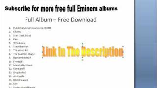 MARSHALL MATHERS LP FULL ALBUM FREE DL [upl. by Akemej]