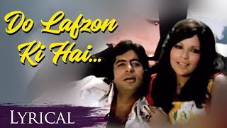 Do Lafzon Ki Hai Dil Ki Kahani HD Lyrical Video Song The Great Gambler  Amitabh  Zeenat Aman [upl. by Ailadgim]