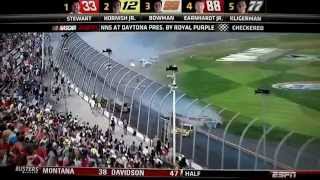 Daytona crash At least 33 fans injured when car sails into fence at Daytona [upl. by Hare]