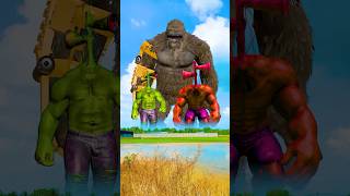 hulk joins forces with kong x to destroy siren head hulkshorts [upl. by Nellda520]