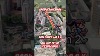 Singapore Marathon 2024 fly over the marathon course Video of the race path [upl. by Placia]