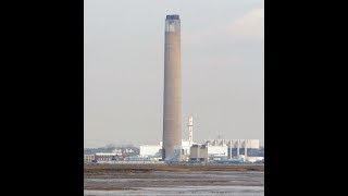 KINGSNORTH POWER STATION CHIMNEY COMES DOWN 22nd MARCH 2018 [upl. by Nowell]