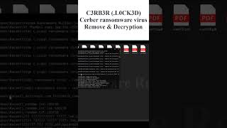 SOLVED  C3RB3R L0CK3D Cerber ransomware virus – removal and decryption ransomwaresolution [upl. by Neetsirhc]