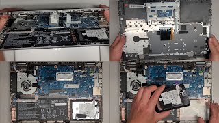 HP Pavilion x360 Convertible 14ba253cl Disassembly SSD Hard Drive Upgrade Replacement Repair [upl. by Glennie]