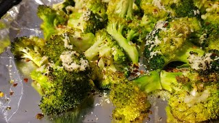 How to cook easy garlic parmisan roasted broccoli 🥦 recipe [upl. by Nosna]