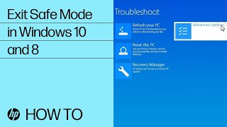 Exit Safe Mode in Windows 10 and 8  HP Computers  HP Support [upl. by Ritchie]